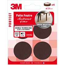 Patin feutre adhésif Ø34mm - 3M